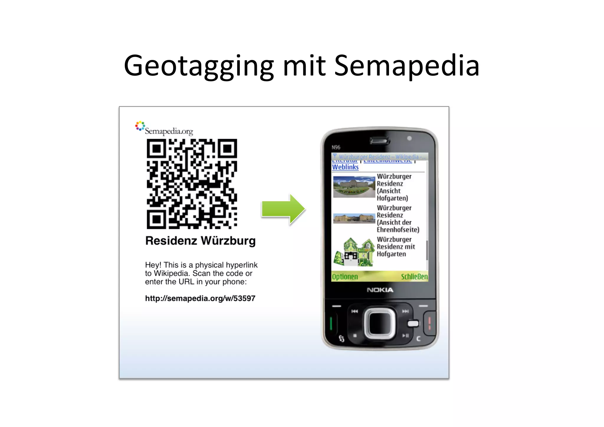 Geotagging mit Semapedia 
 