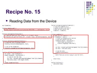 Recipe No. 15


Reading Data from the Device

 