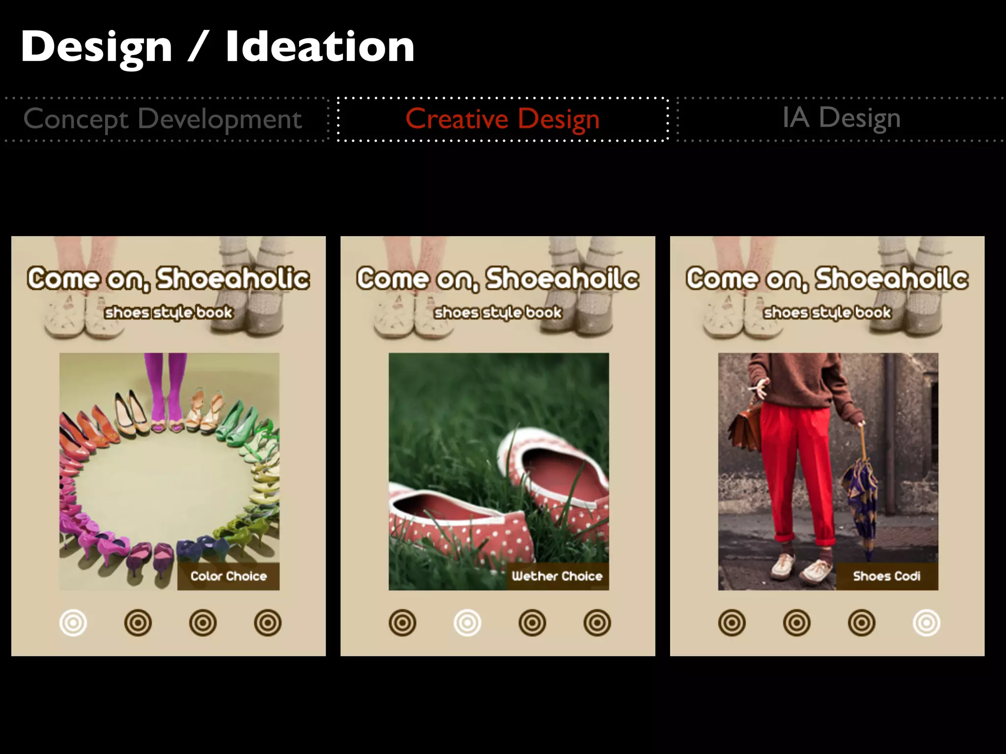 Design / Ideation
Concept Development   Creative Design   IA Design
 