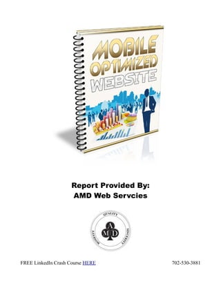 Report Provided By:
                    AMD Web Servcies




FREE LinkedIn Crash Course HERE           702-530-3881
 