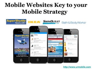 Mobile Websites Key to your Mobile Strategy  http://www.urmobile.com 