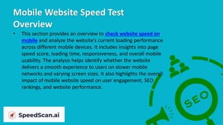 Comprehensive Mobile Website Speed Performance Analysis and ...