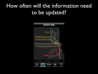 How often will the information need
         to be updated?
 