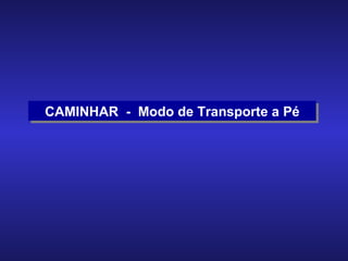 CAMINHAR  -  Modo de Transporte a Pé 