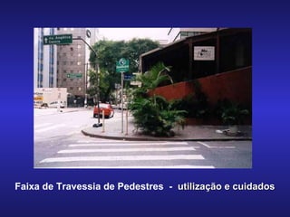 Faixa de Travessia de Pedestres  -  utilização e cuidados 