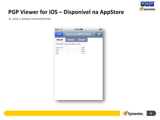 PGP Viewer for iOS – Disponível na AppStore
6. Leia o anexo normalmente




                                              26
 
