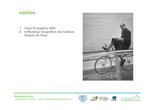 Mobilidade Suave
Light Electric Vehicles ⋅ www.mobilidadesuaveportugal.com
AGENDA
1. Visão Prospetiva 2020
2. A Mudança Geográfica das Cadeias
Globais de Valor
 