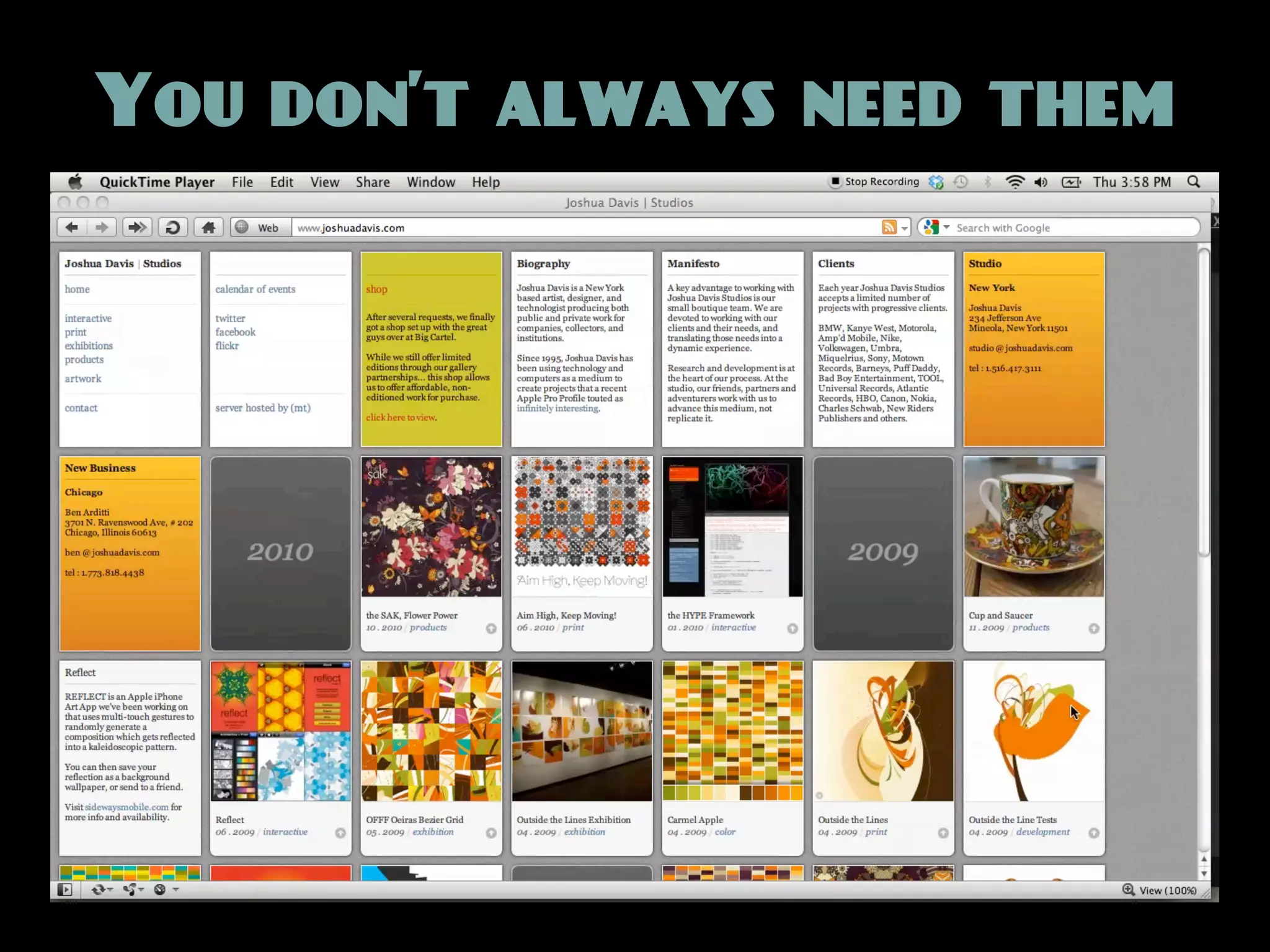 You don’t always need them
 