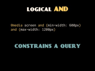 logical NOT
 @media not screen and (min-width: 600px)


  does not evaluate as:
@media (not screen) and (min-width: 600px)
 
