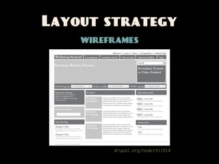 Layout strategy
         Breakpoint graphs




0 px     600 px     900 px   We have no idea




Structured content first
 