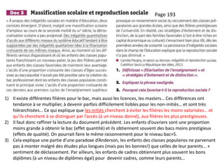 Page 193
2) Boudon ne remet pas totalement en cause l’analyse de
Bourdieu puisqu’il évoquer des avantages/désavantages
cog...