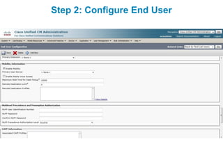 Step 2: Configure End User
 