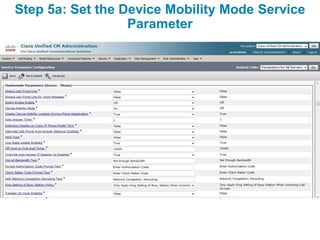 Step 5a: Set the Device Mobility Mode Service
                  Parameter
 