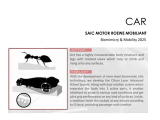 CAR
SAIC MOTOR ROEWE MOBILIANT
Biomimicry & Mobility 2025

 