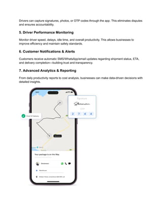 Last Mile Delivery Tracking Software | Mobility Infotech Logistics | PDF