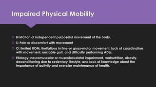 Mobility and Exercise lecture in nursing | PDF