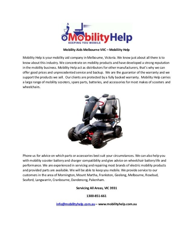 Mobility Aids Melbourne VIC Mobility Help