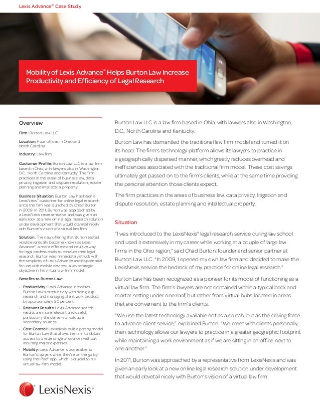 Mobility Of Lexis Advance Helps Burton Law Increase