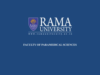 FACULTY OF PARAMEDICAL SCIENCES
 
