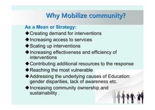 Mobilisation Slide Example Mobilization workshop slides | PDF