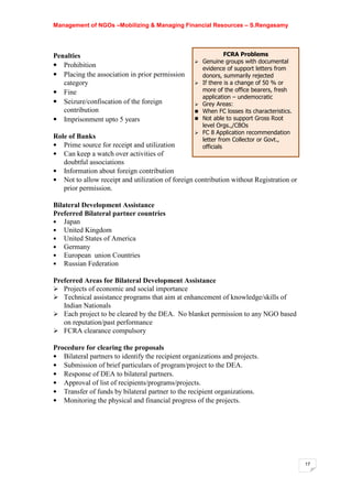 Mobilizing and managing of resources for NGOs | PDF
