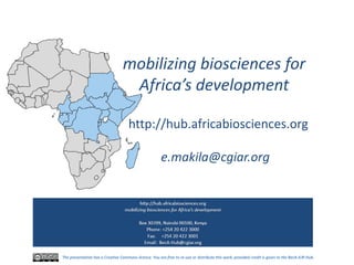 Mobilizing biosciences for a food secure Africa  