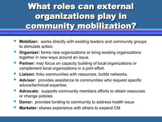Mobilizing Communities for Development and Social Change ...