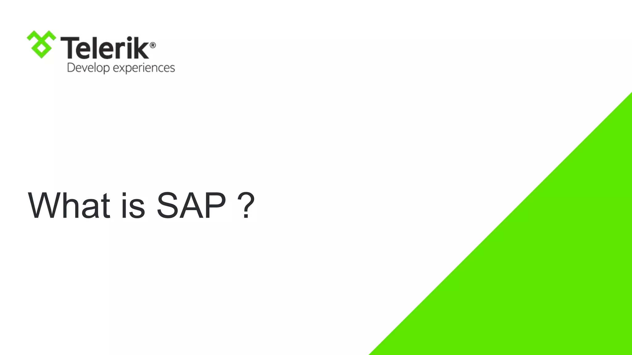 What is SAP ?
 