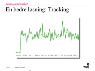 11/22/10 © MAKING WAVES
Suksess eller fiasko?
En bedre løsning: Tracking
 