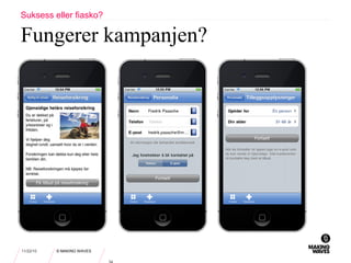 11/22/10 © MAKING WAVES
Suksess eller fiasko?
Fungerer kampanjen?
 