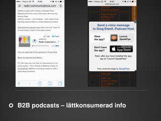 B2B podcasts – lättkonsumerad info"

 