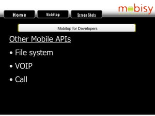 Mobitop APIs