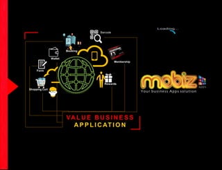 Shopping Cart
Form
Wallet
Booking
Barcode
Rewards
Membership
VA L U E B U S I N E S S
A P P L I C AT I O N
 