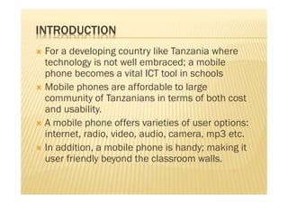 Teachers' and students' perceptions towards the use of mobile phones as ...