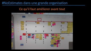 #NoEstimates dans une grande organisation
Ce qu’il faut améliorer avant tout
 