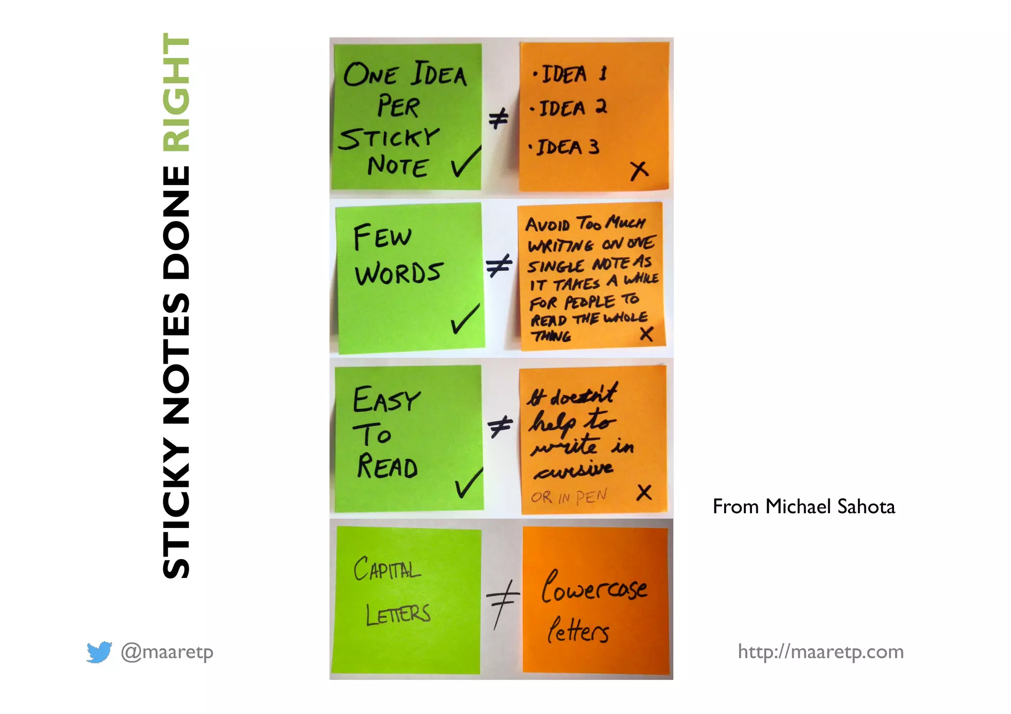 @maaretp http://maaretp.com
From Michael Sahota
STICKYNOTESDONERIGHT
 