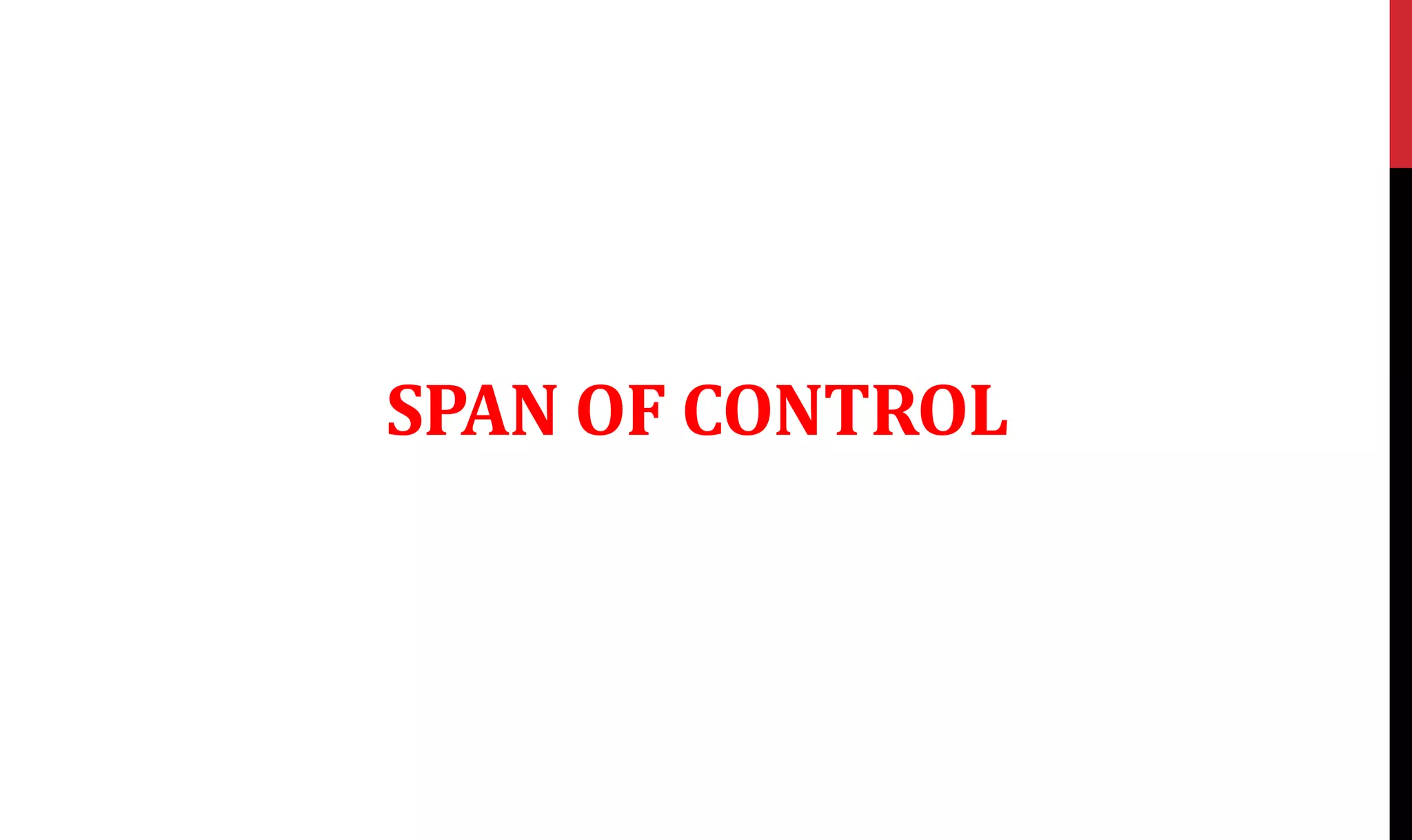 SPAN OF CONTROL
 