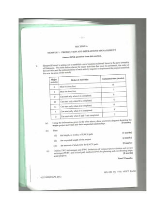 CAPE Management Of Business Unit 2 Paper 2 - 2012