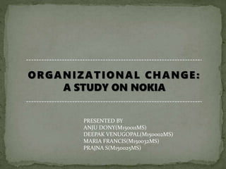 PRESENTED BY
ANJU DONY(M150011MS)
DEEPAK VENUGOPAL(M150002MS)
MARIA FRANCIS(M150032MS)
PRAJNA S(M150025MS)
 