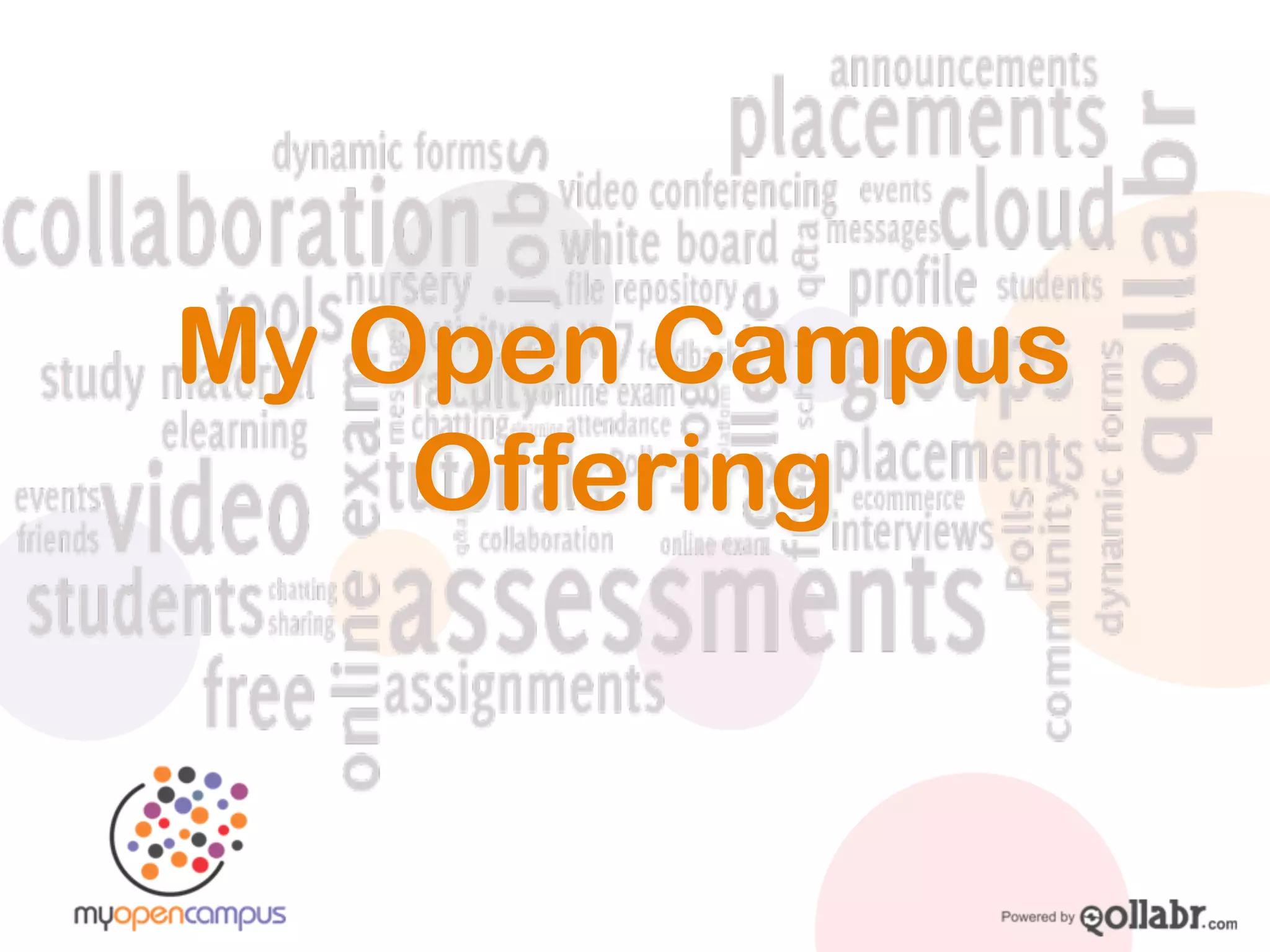 My Open Campus
    Offering
 