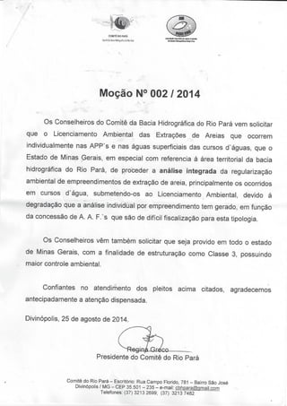 Moção APP Rio Pará