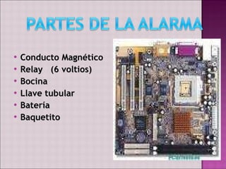 Conducto Magnético Relay  (6 voltios) Bocina Llave tubular Batería Baquetito 