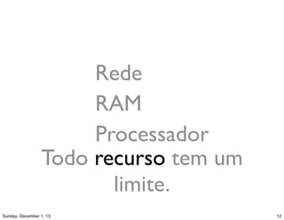 Trabalho
________
Recurso
Escalabilidade ~=
 