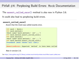 Python Mock Object Library: Common Pitfalls and Best Practices ...