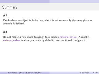 Python Mock Object Library: Common Pitfalls and Best Practices ...
