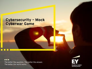 Cybersecurity – Mock
Cyberwar Game
 