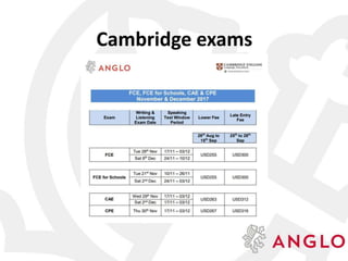 Cambridge exams
 