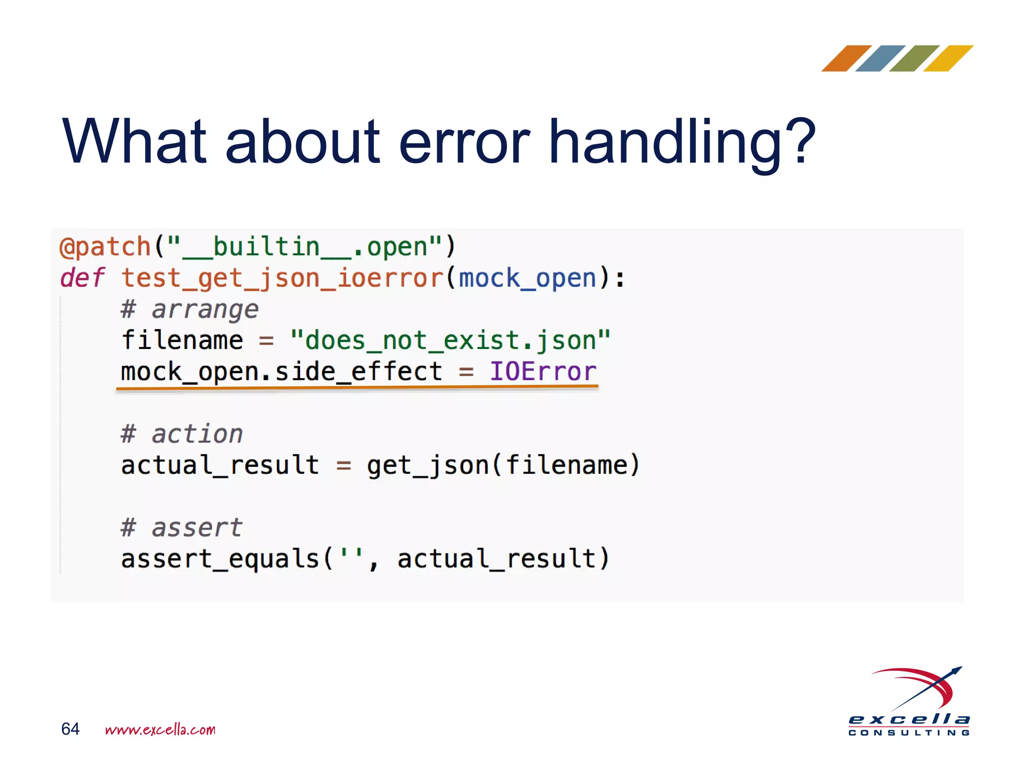 What about error handling?
64
 