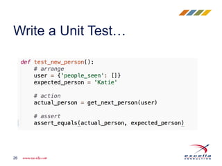 Write a Unit Test…
26
 