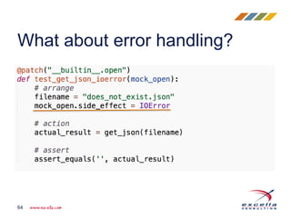 What about error handling?
64
 